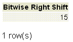 postgresql bitwise right shift operator