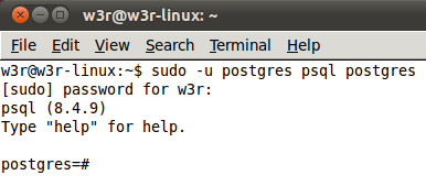 postgresq commandline ubuntu