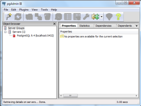 Pgadmin 4 no servers