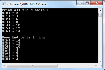 print an array