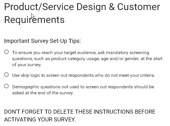 Product Service-design and Customer-requirements