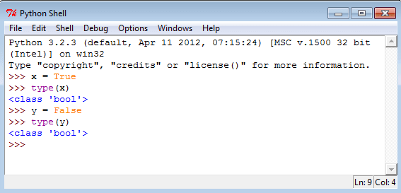 Python Boolean Type