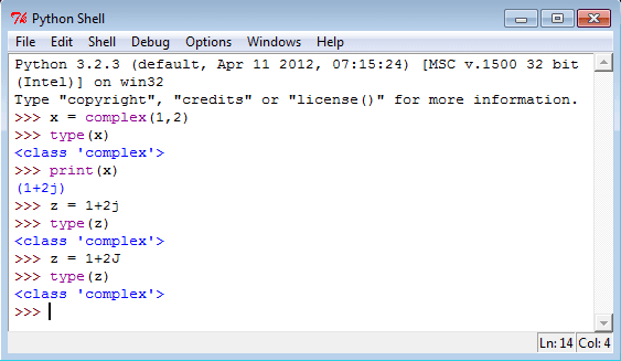 Python Complex Number