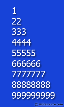 Python Exercise: Construct the following pattern, using a nested loop number