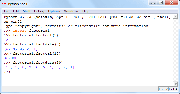 python module functions