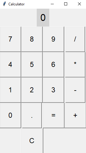 Tkinter: Build a simple calculator in Python using Tkinter.
