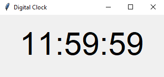 Tkinter: Create a digital clock in Python using Tkinter.