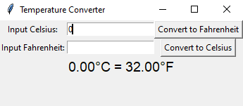 Tkinter: Create a temperature converter in Python using Tkinter. Part-1