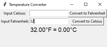 Tkinter: Create a temperature converter in Python using Tkinter. Part-2