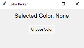 Tkinter: Create a Python Tkinter application with color picker. Part-1