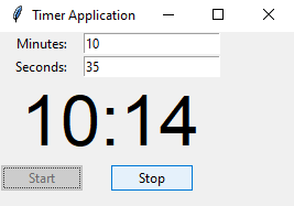 Tkinter: Create a Python Tkinter timer application. Part-2