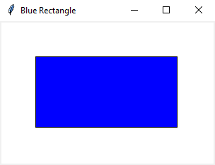 Tkinter: Creating a Blue rectangle on a Tkinter canvas widget. Part-1