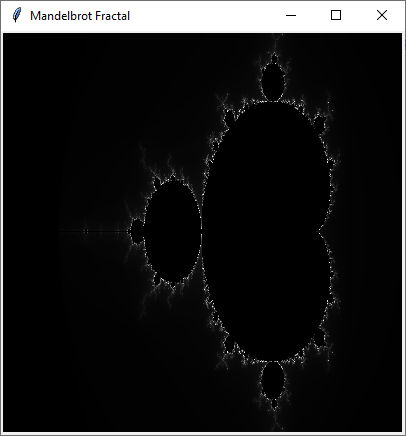 Tkinter: Create a Mandelbrot Fractal image with Python and Tkinter. Part-1