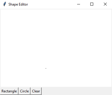 Tkinter: Python Tkinter canvas shape editor: Drawing and manipulating shapes. Part-1