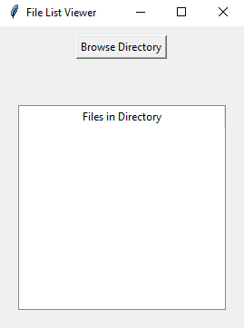 Tkinter: Python Tkinter directory file list viewer. Part-1.