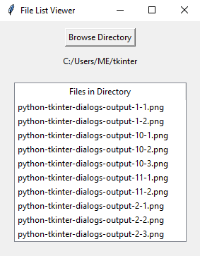 Tkinter: Python Tkinter directory file list viewer. Part-2.