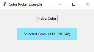 Tkinter: Building a color picker dialog. Part-2