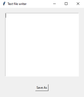 Tkinter: Create and save text files. Part-1