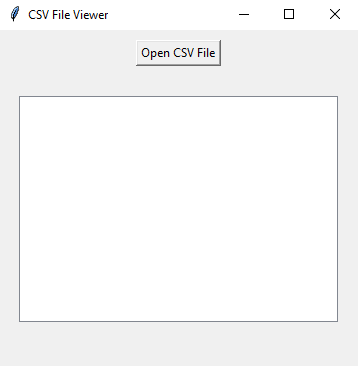 Tkinter: Python CSV file viewer with Tkinter. Part-1.