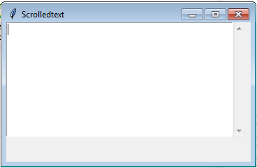 Tkinter: Create a ScrolledText widgets using tkinter module