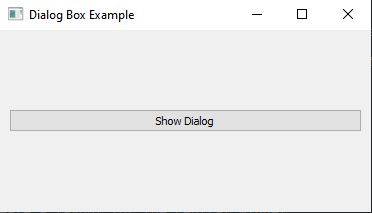 PyQt: Creating a dialog box in PyQt. Part-1