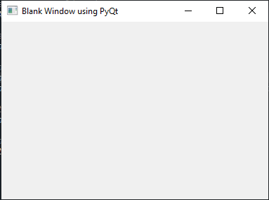 PyQt: Python PyQt5 blank window example. Part-2