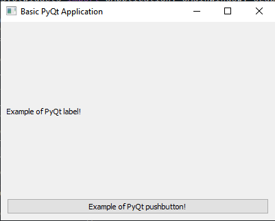 PyQt: Python PyQt5 basic application with widgets. Part-1