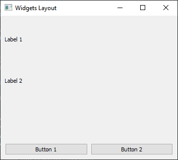 PyQt: Python PyQt5 window with multiple widgets and layouts. Part-1