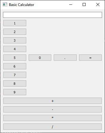 PyQt: Building a basic calculator with Python and PyQt. Part-1