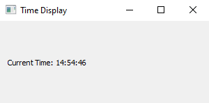 PyQt: Python PyQt time display. Part-1
