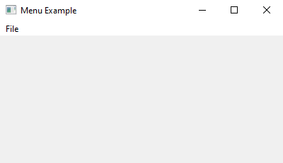 PyQt: Python PyQt menu example. Part-1
