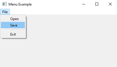 PyQt: Python PyQt menu example. Part-2