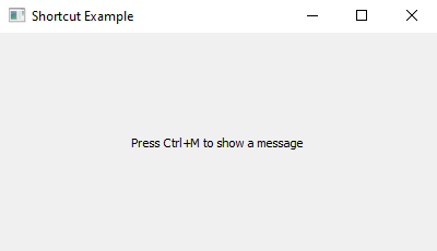 PyQt: Python PyQt keyboard shortcut example. Part-1