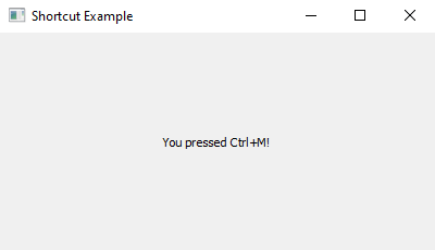 PyQt: Python PyQt keyboard shortcut example. Part-2