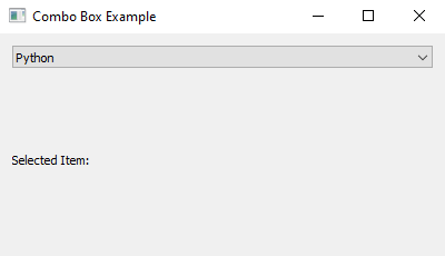 PyQt: Python PyQt comboBox example. Part-1