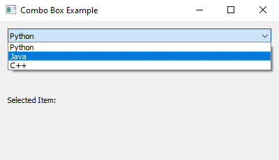 PyQt: Python PyQt comboBox example. Part-2