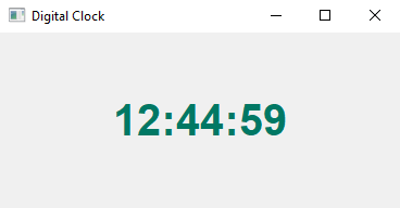 PyQt: Python PyQt5 digital clock widget. Part-1