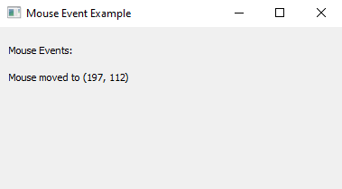PyQt: Capture and display mouse events in PyQt5 with Python. Part-3