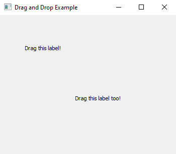 PyQt: Python PyQt drag and drop labels example. Part-1
