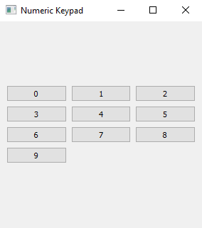 PyQt: Python numeric keypad with PyQt - Button grid. Part-1