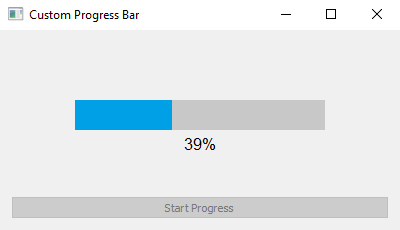 PyQt: Python custom progress bar widget with PyQt. Part-2