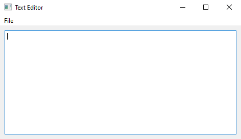 PyQt: Python PyQt program - Simple text editor. Part-1