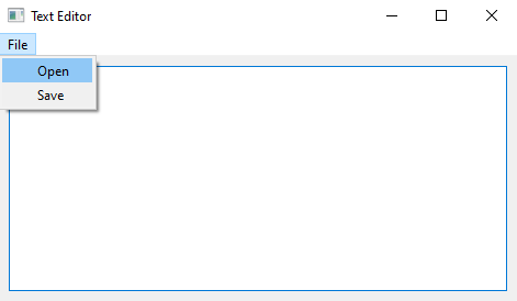 PyQt: Python PyQt program - Simple text editor. Part-2