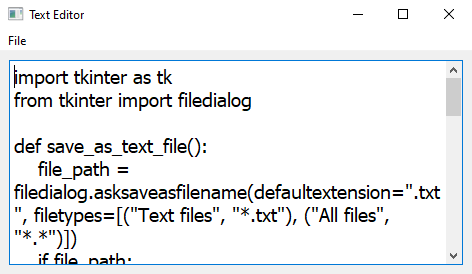 PyQt: Python PyQt program - Simple text editor. Part-3