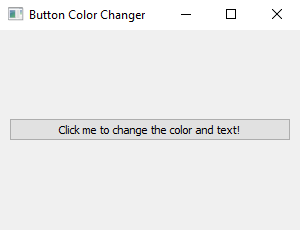 PyQt: Python Python PyQt program - Button color changer. Part-1