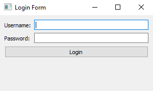 PyQt: Python login form with PyQt - User authentication. Part-1