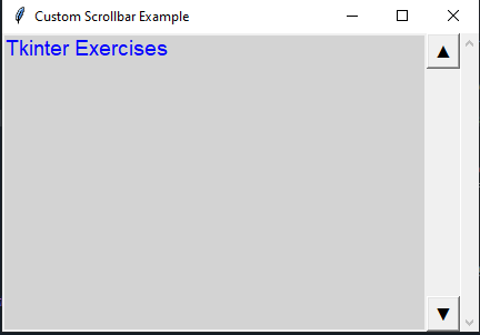 Tkinter: Creating a custom scrollbar widget in Python with Tkinter. Part-1