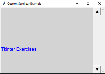 Tkinter: Creating a custom scrollbar widget in Python with Tkinter. Part-2