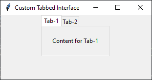 Tkinter: Creating a custom Tabbed interface in Python with Tkinter. Part-1