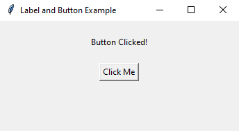 Tkinter: Python Tkinter label and button example. Part-2